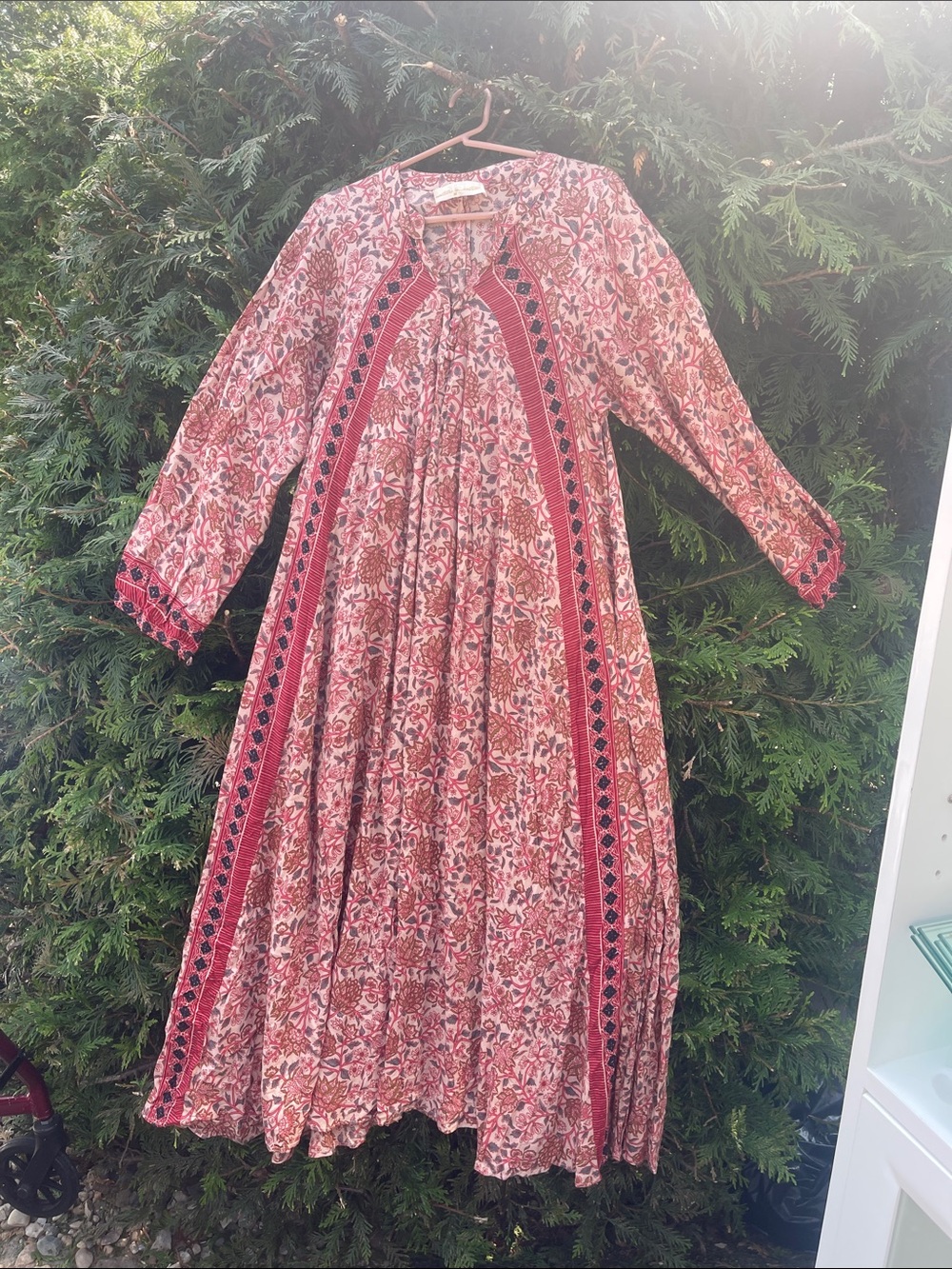 Natalie Martin Floral Maxi Dress in Red and Pink